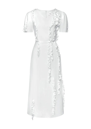 POST MERIDIEM ruffle-detail midi dress - White