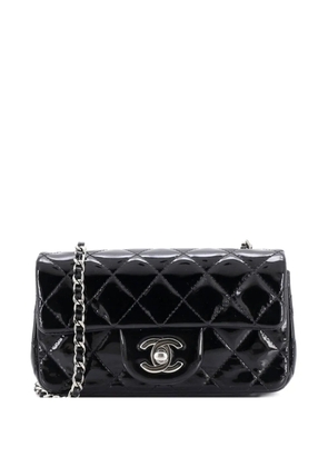 CHANEL Pre-Owned Classic Single Flap Bag Quilted Patent Extra Mini crossbody bag - Black