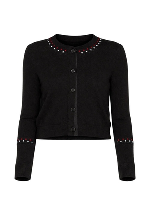 Thom Browne stitch-detail cropped cardigan - Black