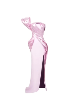 Gaby Charbachy one-shoulder draped maxi dress - Pink