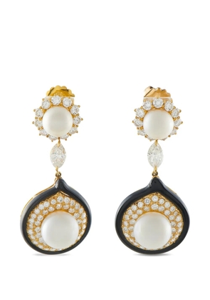 LB Exclusive diamond and pearl earrings - Gold