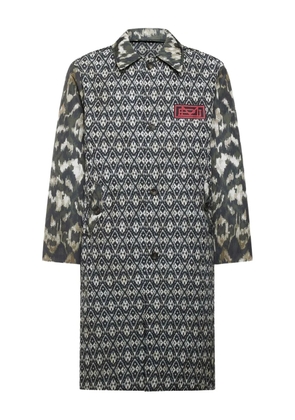Pierre-Louis Mascia ikat-pattern buttoned coat - Grey