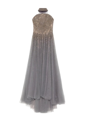 JEAN-LOUIS SABAJI embellished maxi dress - Grey