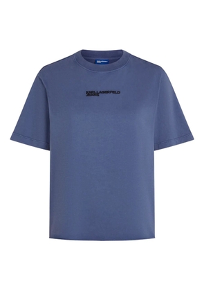 Karl Lagerfeld Jeans logo-embroidered T-shirt - Blue