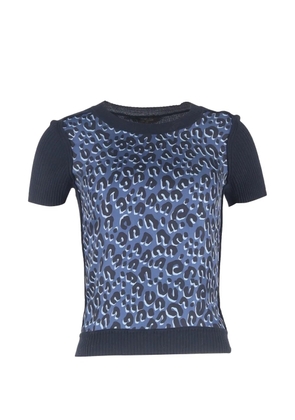 Louis Vuitton Pre-Owned printed wool T-shirt - Blue