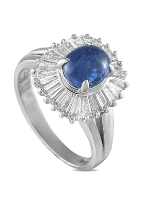 LB Exclusive platinum Ballerina sapphire and diamond ring - Blue