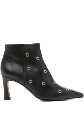 ANGEL ALARCON 65mm eyelet-detail pointed-toe boots - Black