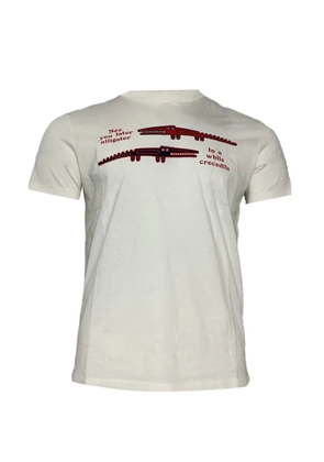 Moncler Vintage aligator-print crew-neck T-shirt - White