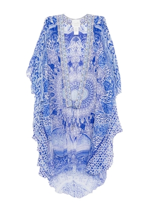 Camilla scallop-edge jacket - Blue