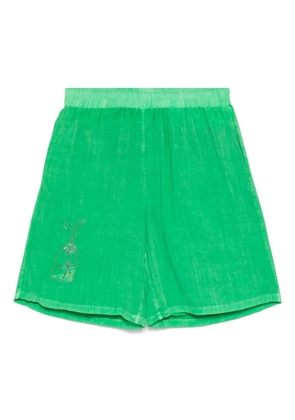 Stain Shade embroidered shorts - Green