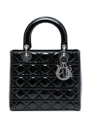 Christian Dior Pre-Owned 2011 Medium Patent Cannage Lady Dior satchel - Black