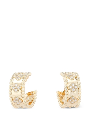 Van Cleef & Arpels 2020s Perlée Trèfle diamond hoop earrings - Gold