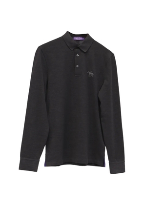 Ralph Lauren Vintage logo-embroidered long-sleeve polo shirt - Grey