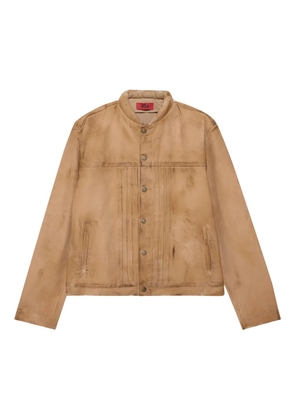 424 Collection buttoned trucker jacket - Neutrals