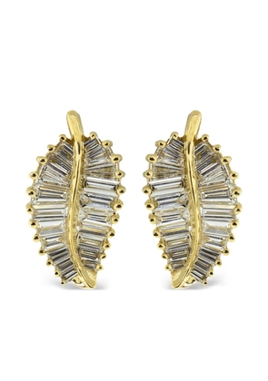 Anita Ko 18K yellow gold Palm Leaf diamond earrings