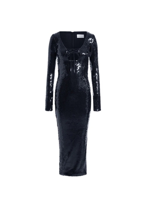 16Arlington Solaria sequinned midi dress - Black