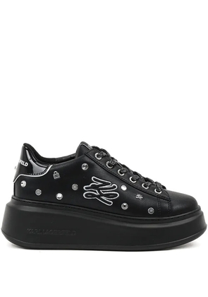 Karl Lagerfeld crystal-embellished platform sneakers - Black