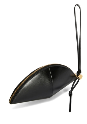 Jil Sander curved wrist-strap clutch bag - Black