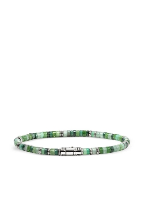 John Hardy sterling silver Heishi multi-stone bracelet - Green