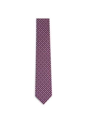 Ferragamo elephant-pattern silk tie - Purple