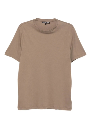 Michael Kors embroidered-logo cotton T-shirt - Brown