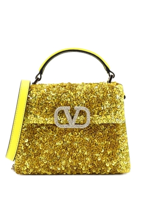 Valentino Garavani Pre-Owned VSling Top Handle Bag Sequins Mini satchel - Yellow