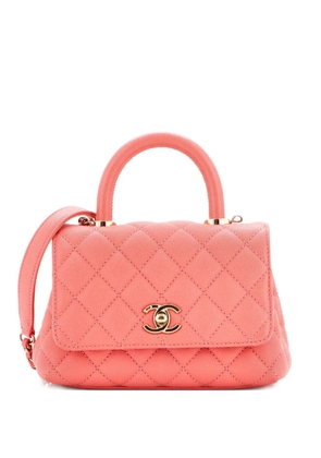 CHANEL Pre-Owned Coco Top Handle Bag Quilted Caviar Extra Mini shoulder bag - Pink