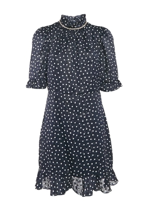 SANDRO pre-owned polka-dot ruffle dress - Blue