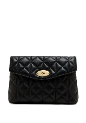 Mulberry Darley quilted turnlock clutch bag - Black