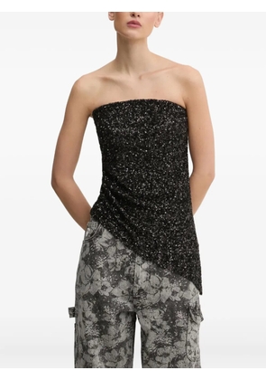Aniye By sequin-embellished asymmetric top - Black
