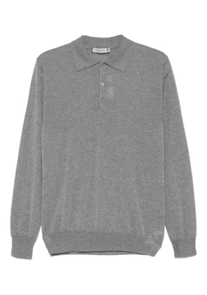 Canali long-sleeve polo shirt - Grey