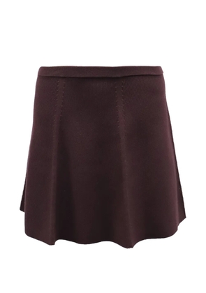 Theory high-waisted ribbed a-line skirt - Brown