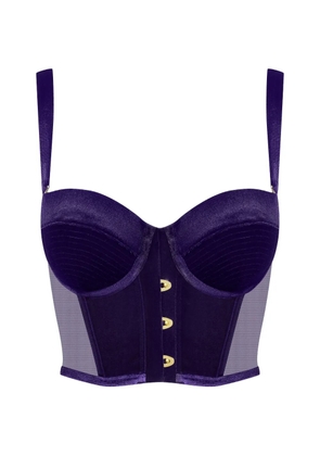 Maison Close bustier lace-up bra - Purple