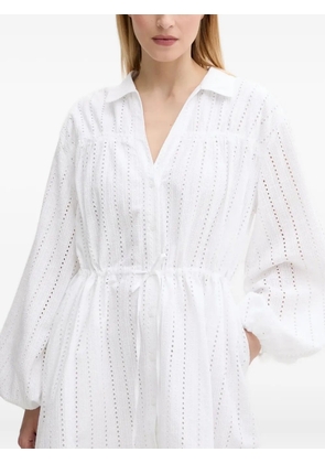 SAMSOE SAMSOE Samanarola eyelet detailing mini dress - White