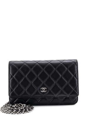 CHANEL Pre-Owned Wallet on Chain Quilted Lambskin crossbody bag - Black