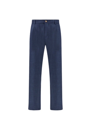 Paul & Shark x Loro Piana Jersely® Lucca pleated chinos - Blue