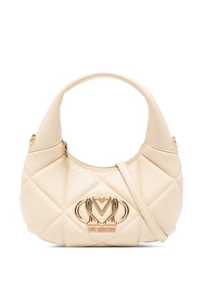 Love Moschino quilted logo tote bag - Neutrals