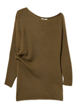 TWINSET asymmetric ribbed sweater - Green