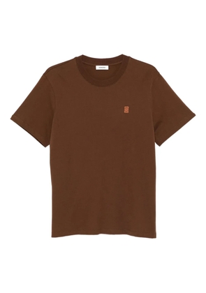 SANDRO crew-neck T-shirt - Brown