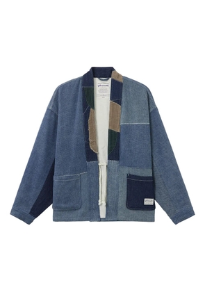 aftermaths patchwork denim jacket - Blue