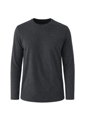 PATRICK ASSARAF crew neck long-sleeve top - Grey