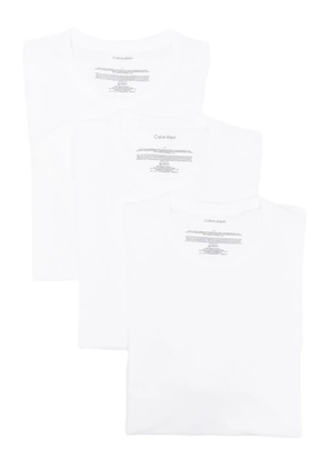 Calvin Klein logo-embroidered lounge T-shirts (pack of three) - White