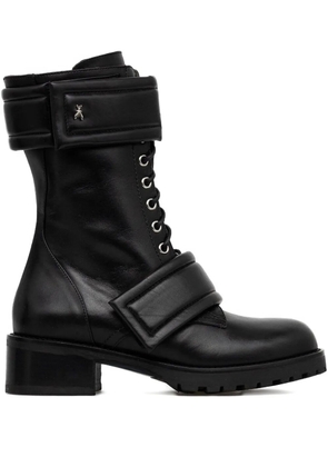 Patrizia Pepe lace-up combat boots - Black