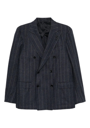 Lardini striped double-breasted suit - Blue