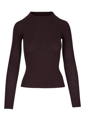 Majestic Filatures ribbed mock-neck top - Brown