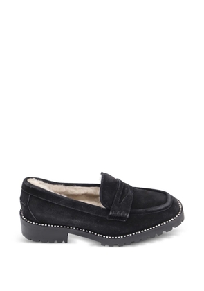 Jimmy Choo Pre-Owned crystal-embellished loafers - Black