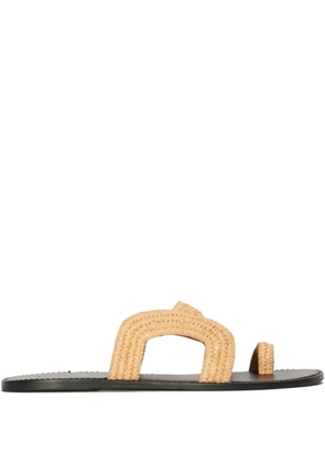 Osklen Calçadão raffia-woven toe-ring sandals - Neutrals