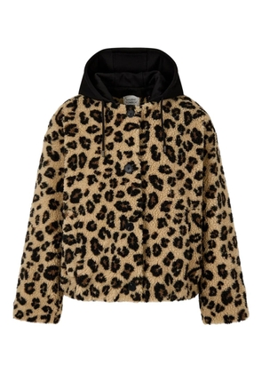 TOMBOY leopard-pattern hooded jacket - Neutrals