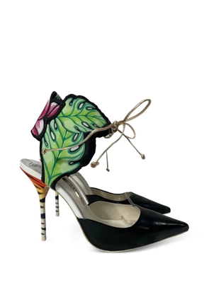 Sophia Webster leaf-embellishment leather pumps - Black