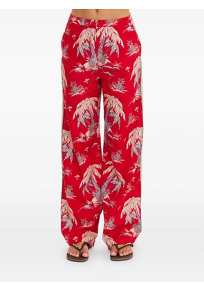 The Upside Palma Sierra floral-print palazzo pants - Red